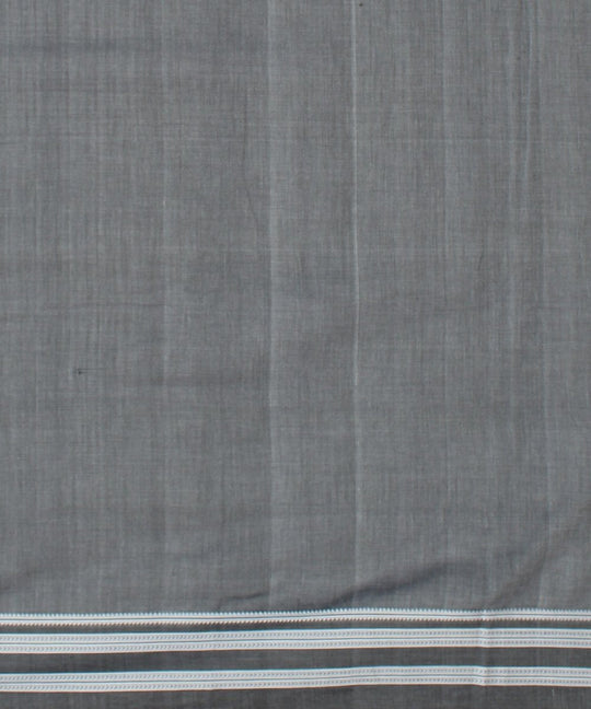Black white hand woven cotton ilkal saree