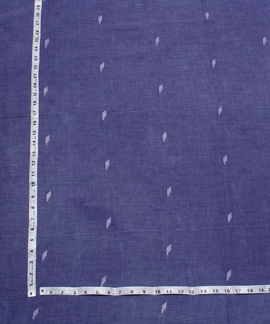 0.6m Lavender white handwoven cotton jamdani fabric