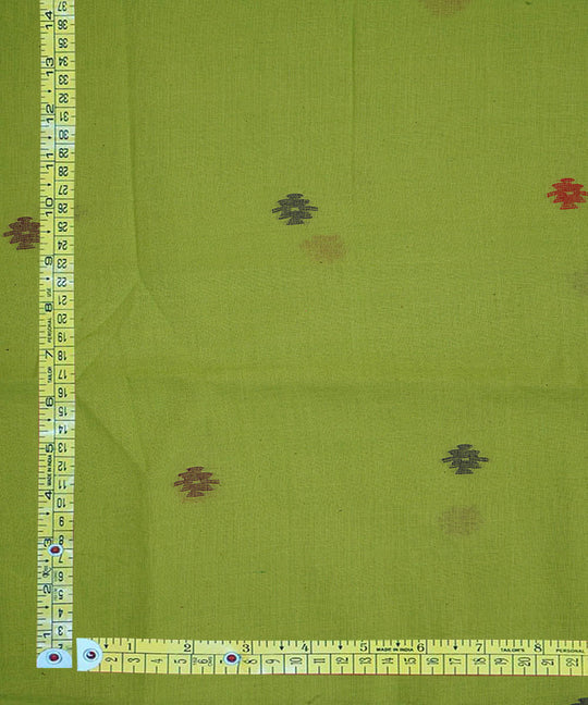 Light green handwoven bengal jamdani fabric