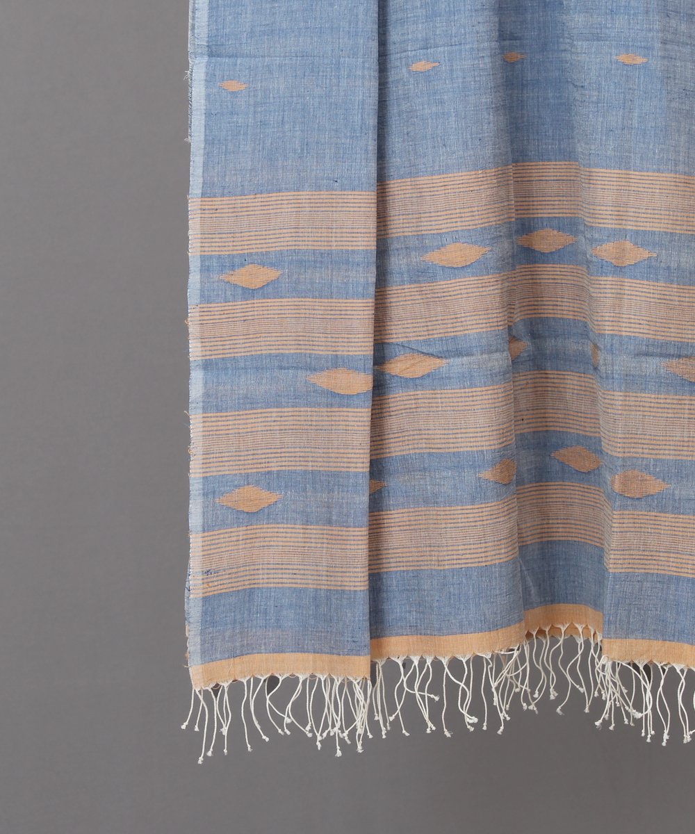 Powder blue jamdani stole