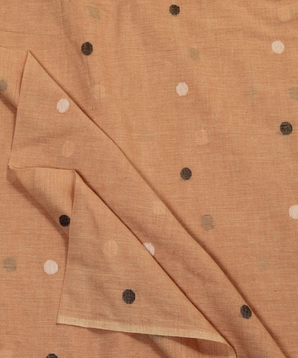0.6m Light brown jamdani handloom cotton fabric