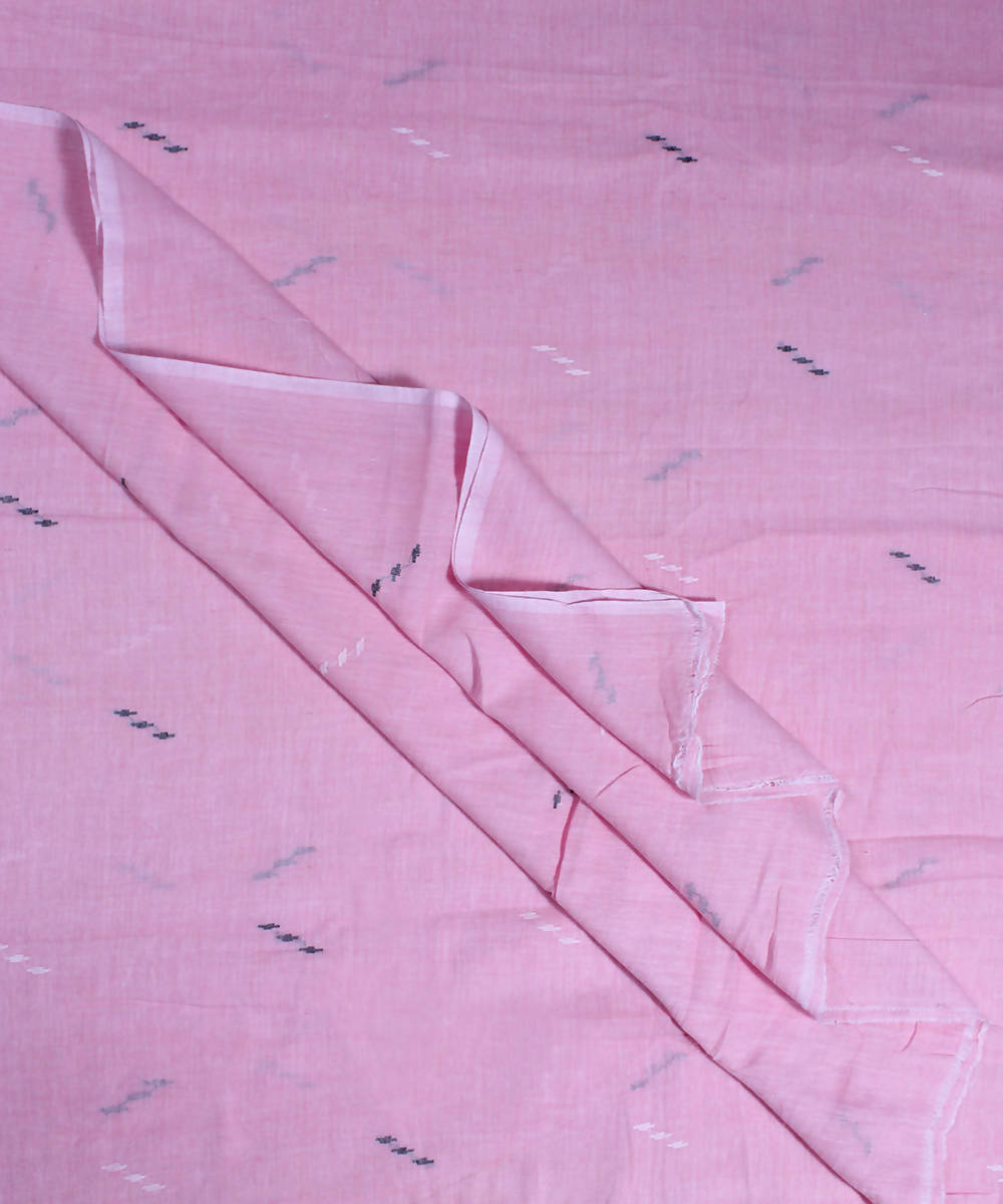 0.84m Pink muslin jamdani handloom fabric