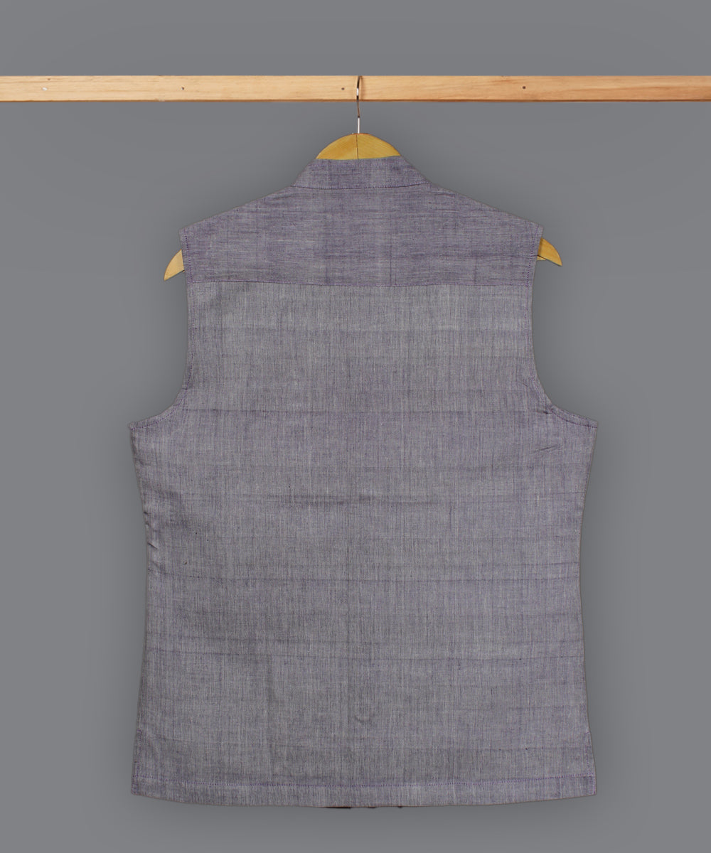 Light purple cotton nehru jacket