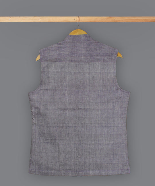 Light purple cotton nehru jacket
