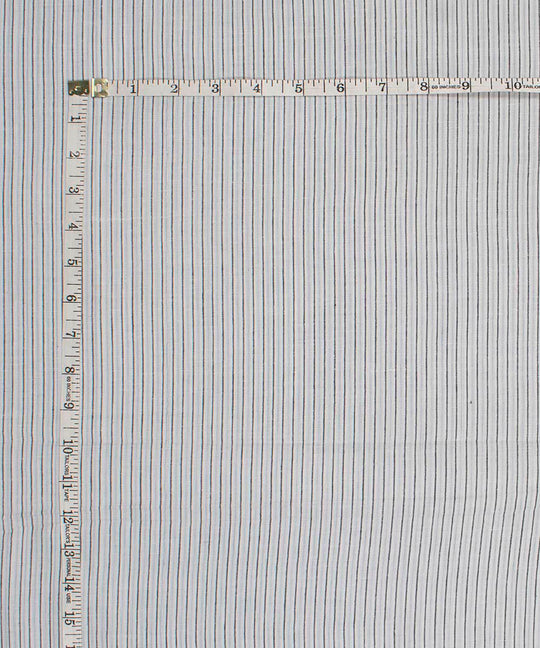 White black grey stripes handwoven bengal cotton fabric