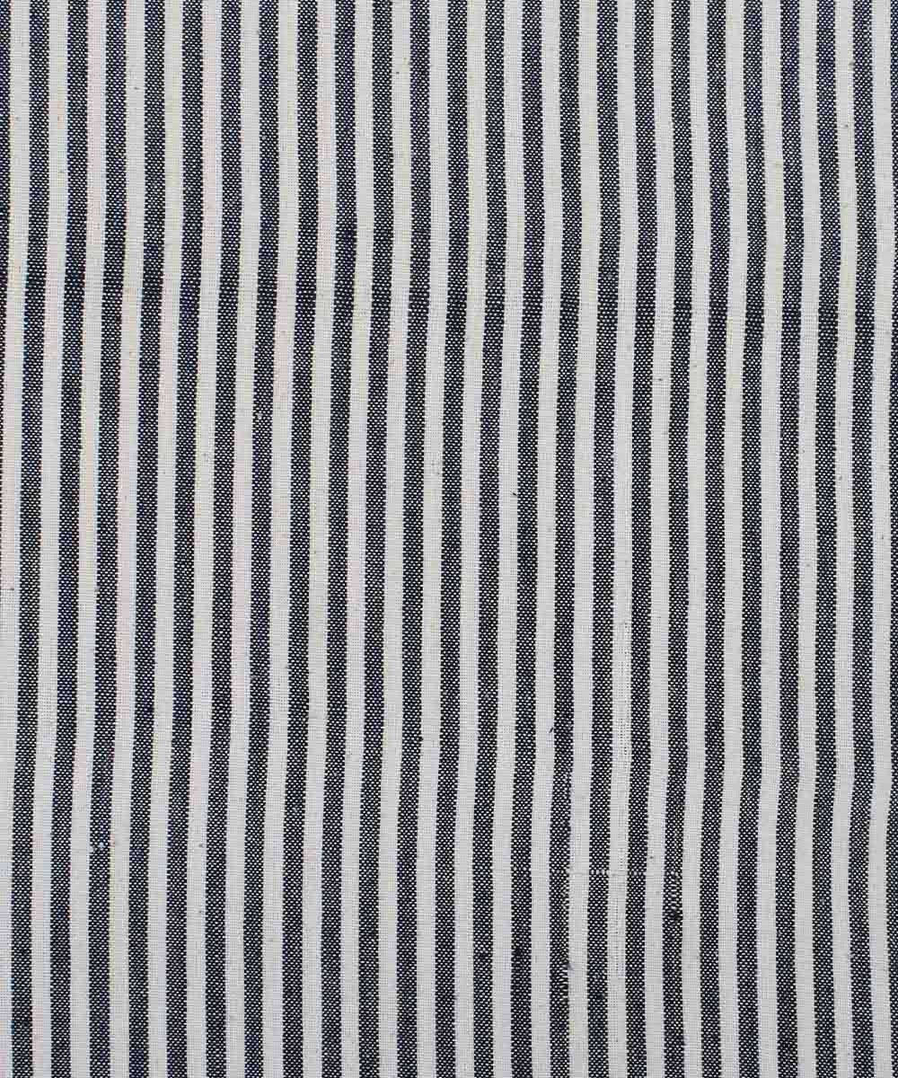 handloom black white handspun cotton fabric