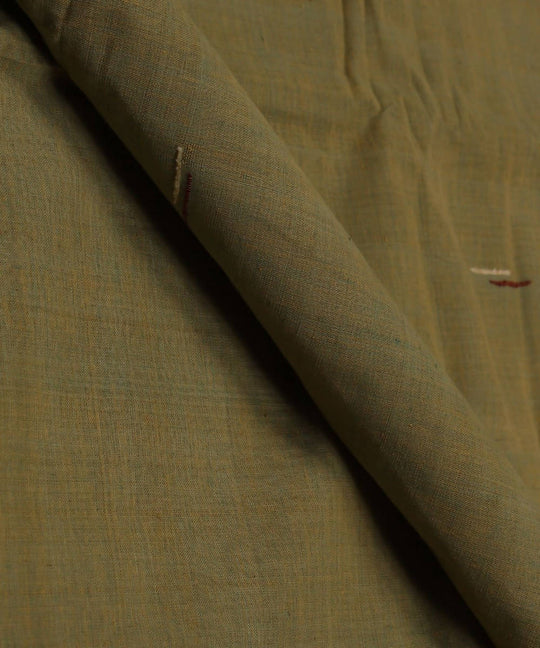 0.65m Light green handloom cotton fabric