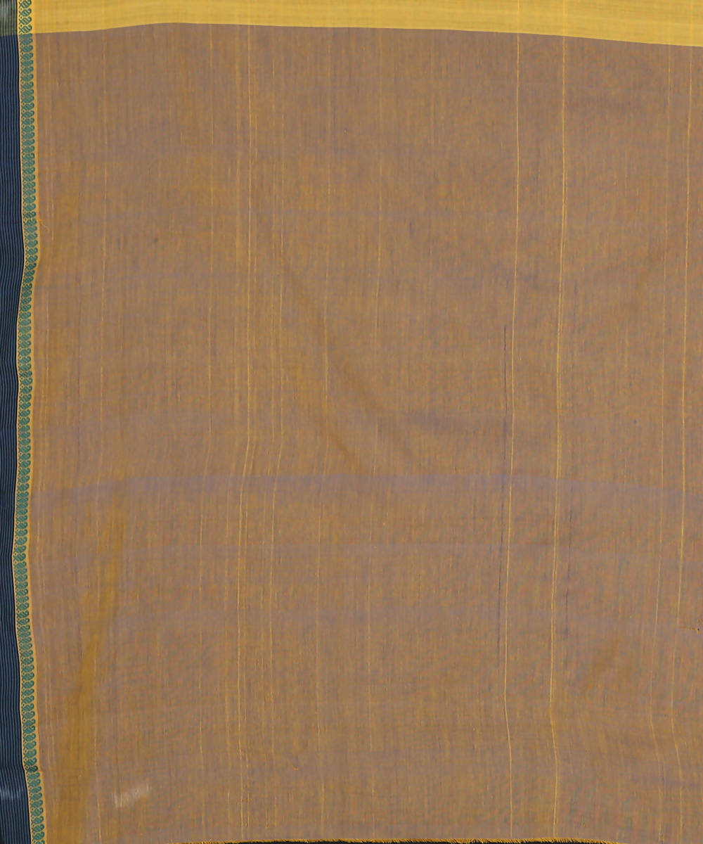 Yellow cotton jamdani handwoven saree