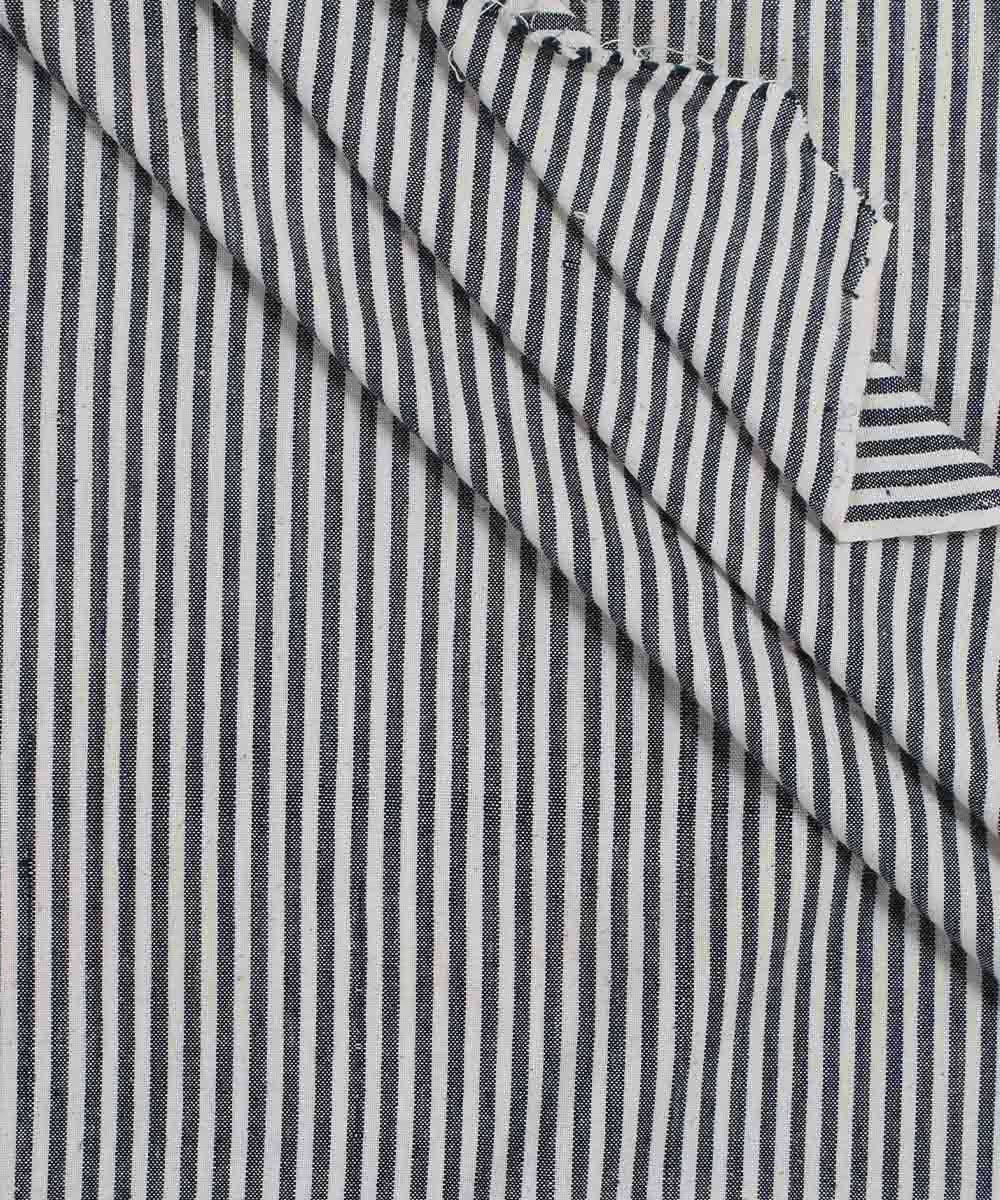handloom black white handspun cotton fabric