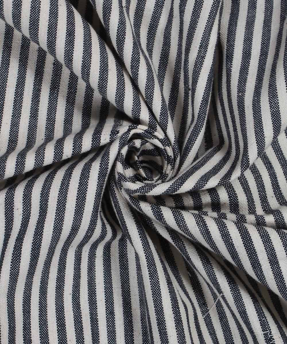 handloom black white handspun cotton fabric