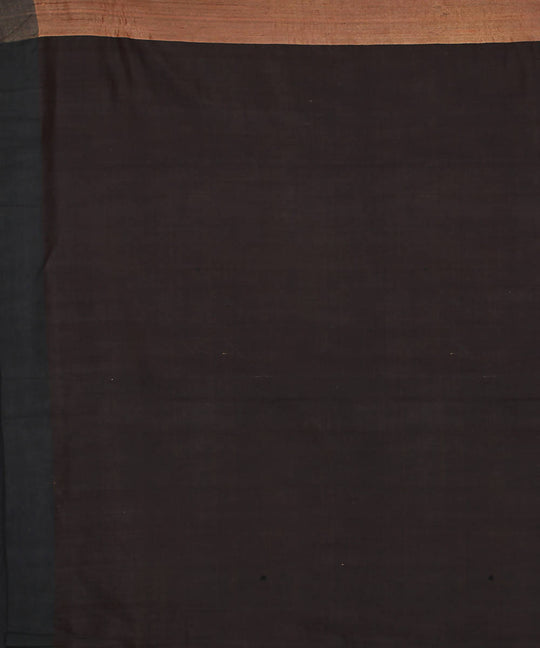 Light brown handwoven tussar silk saree