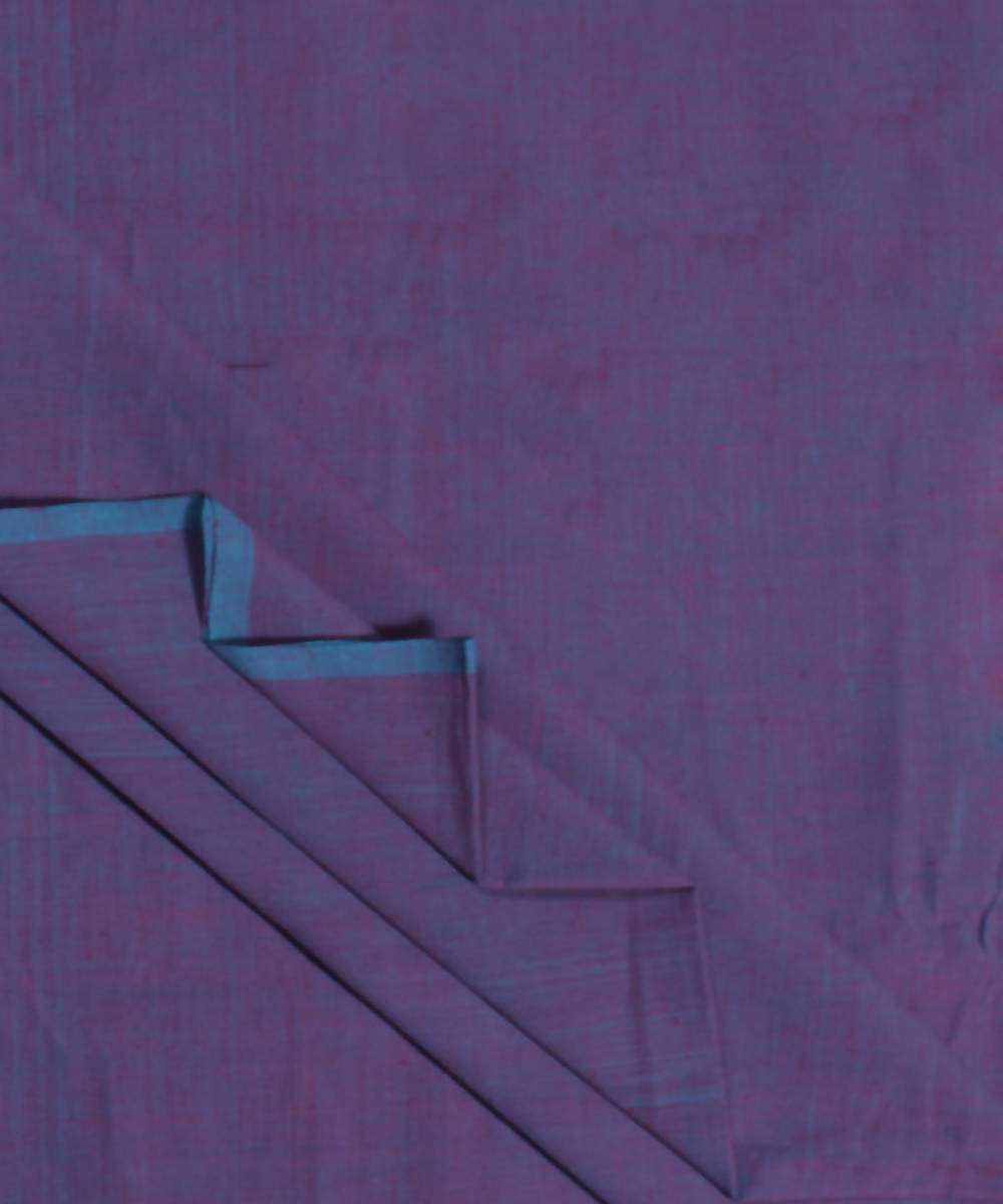 0.6m Blue Purple Handloom Cotton Fabric