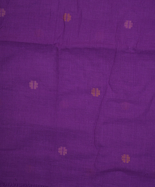 Purple handloom bengal cotton jamdani fabric