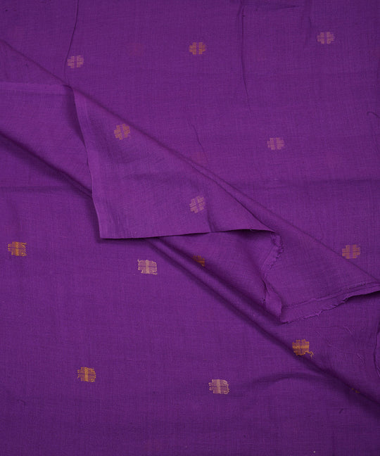 Purple handloom bengal cotton jamdani fabric