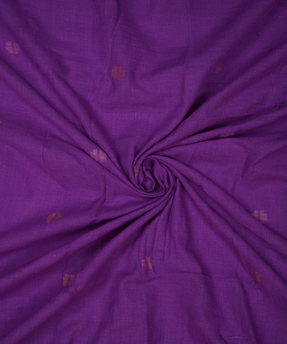 Purple handloom bengal cotton jamdani fabric