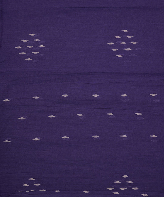 Purple hand loom bengal cotton jamdani fabric