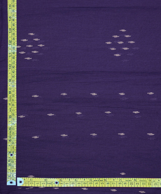 Purple hand loom bengal cotton jamdani fabric