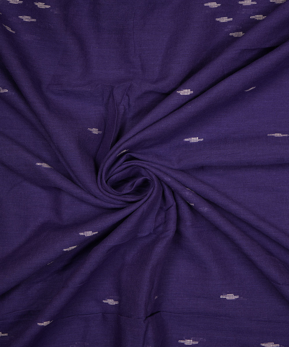 Purple hand loom bengal cotton jamdani fabric