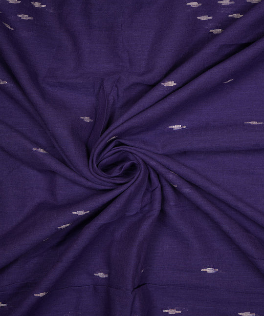 Purple hand loom bengal cotton jamdani fabric