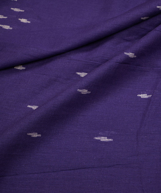 Purple hand loom bengal cotton jamdani fabric