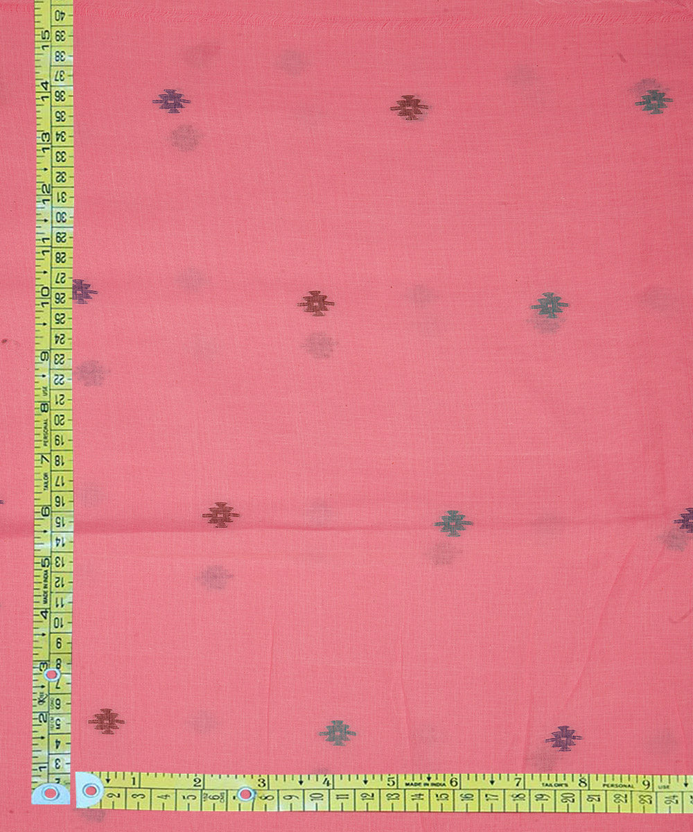 Light pink handloom bengal cotton jamdani fabric
