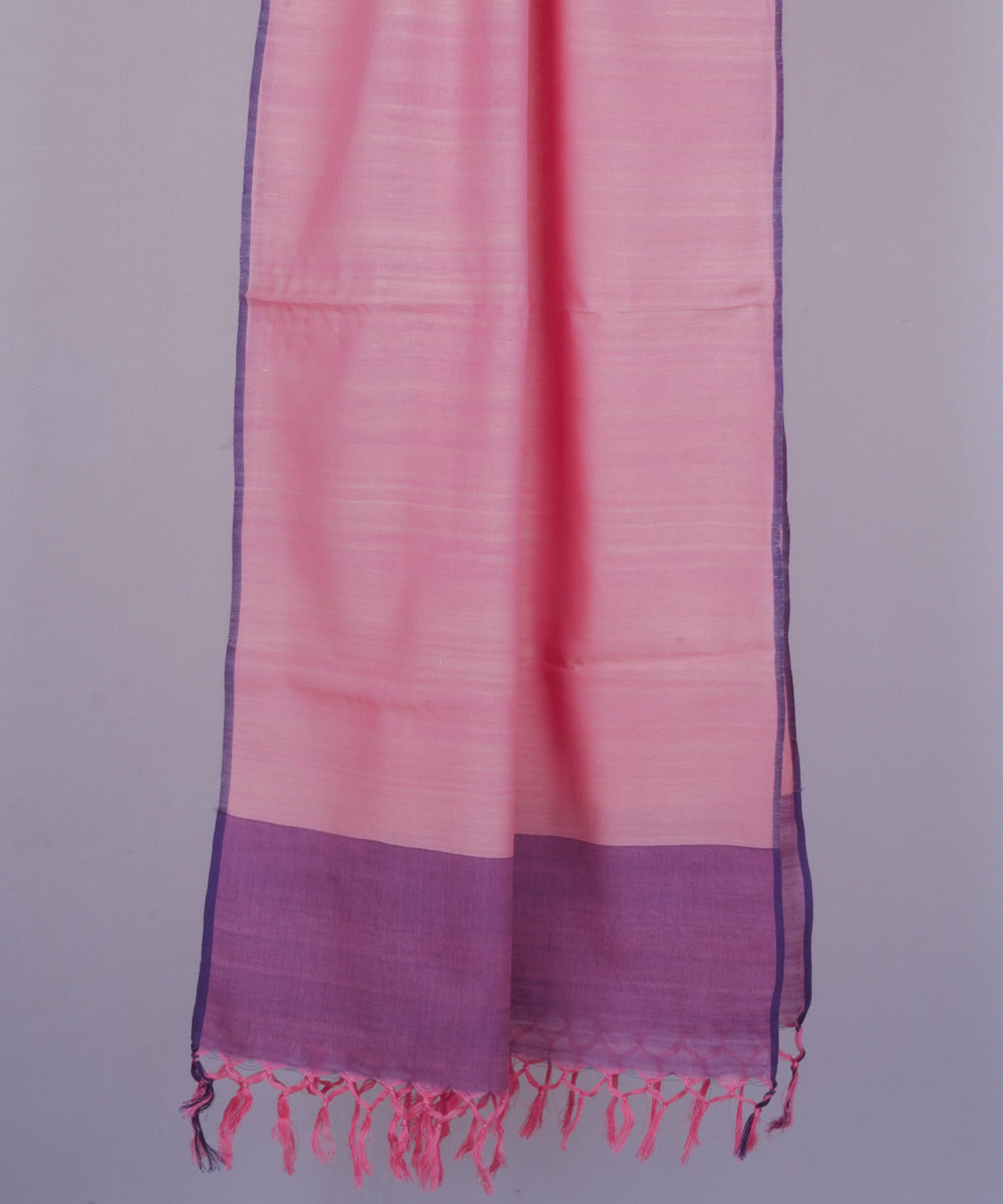 Light pink handwoven cotton stole