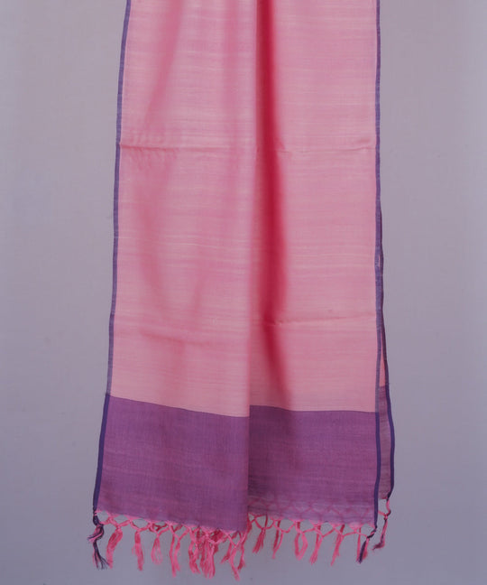 Light pink handwoven cotton stole