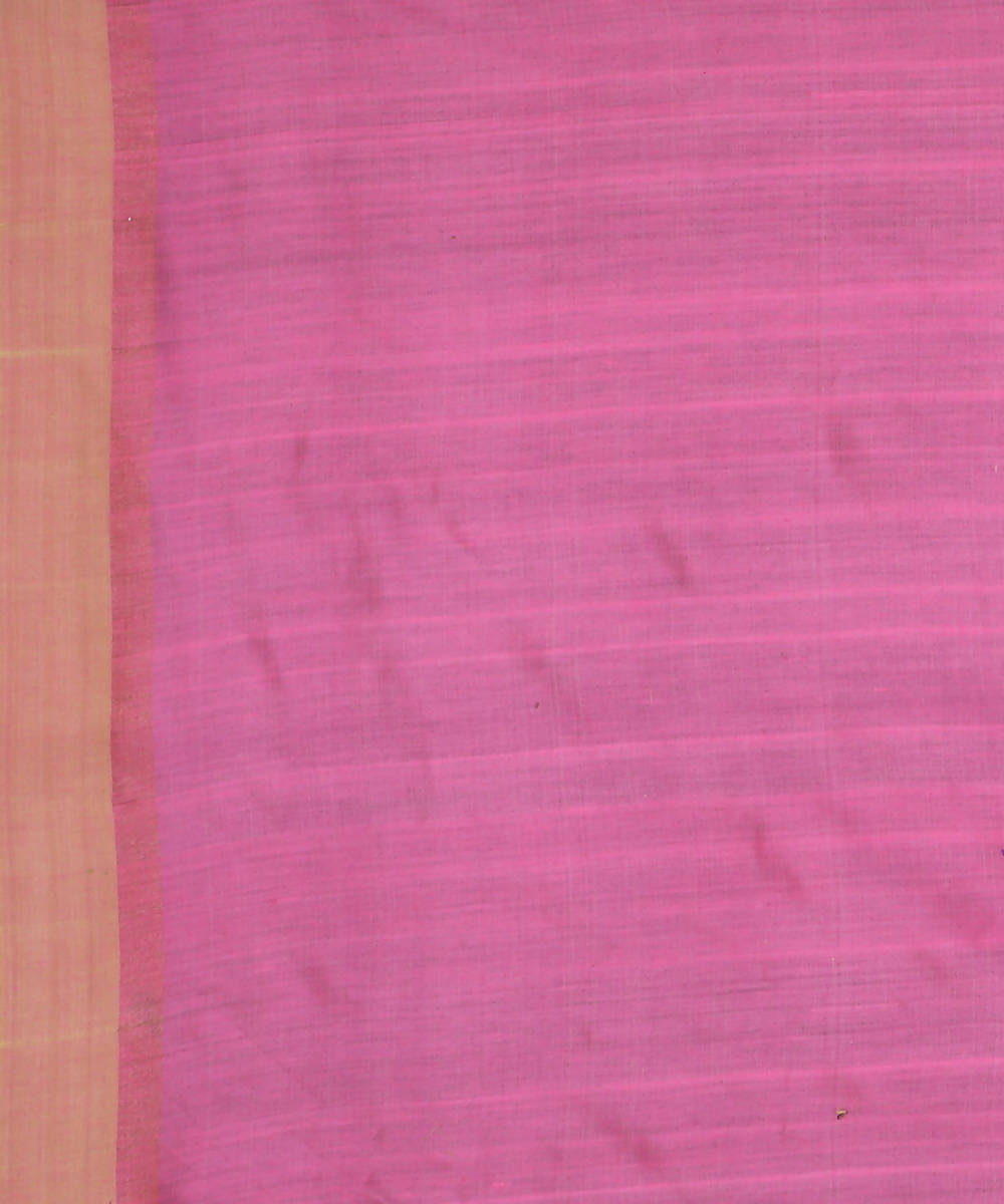 Pink handwoven tussar silk saree
