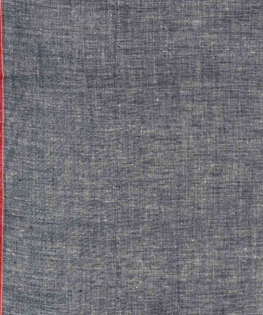 1.7m Grey handwoven handspun cotton fabric