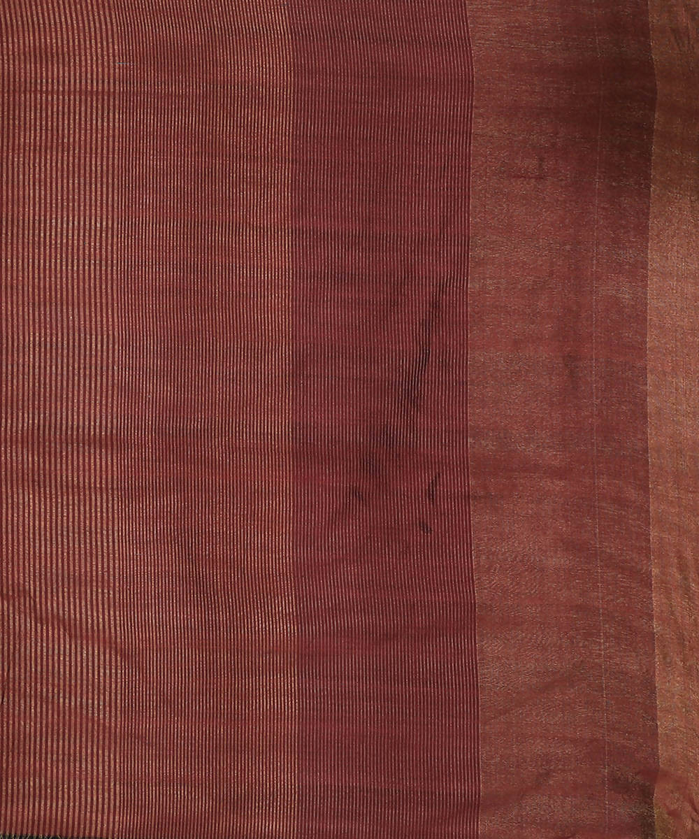 Blue handwoven tussar silk saree