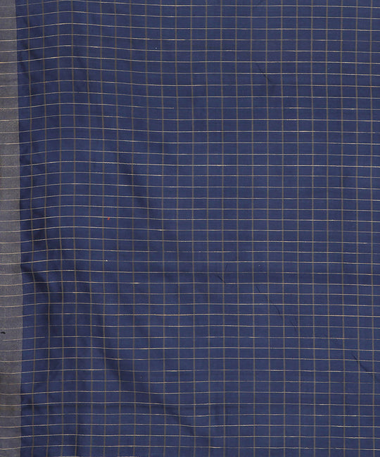 Blue handwoven tussar silk saree