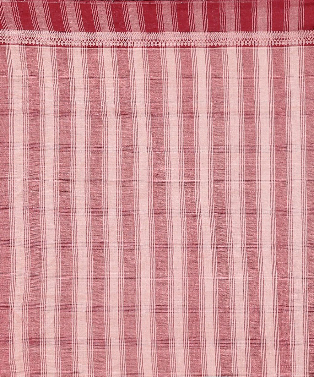 Auburn red mangalgiri cotton saree