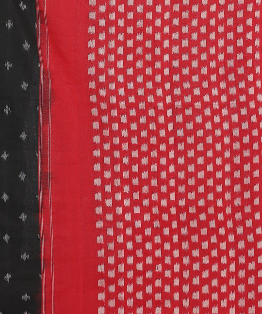 Black ikat cotton saree