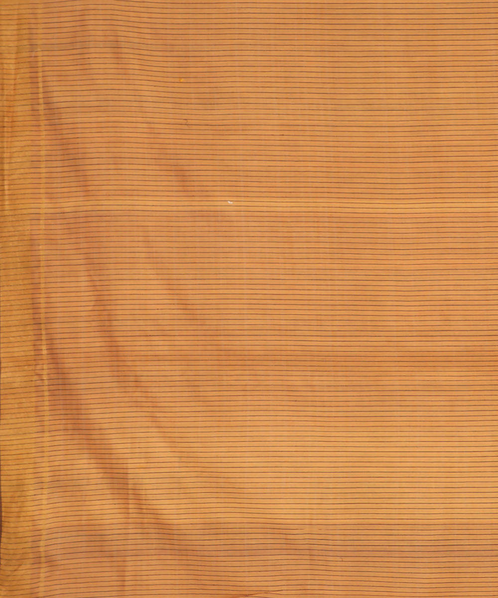 Yellow gold handwoven tussar silk saree