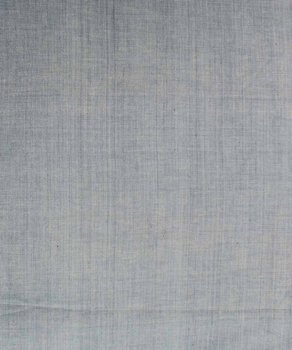 0.85m Grey Blue handloom natural dye cotton fabric