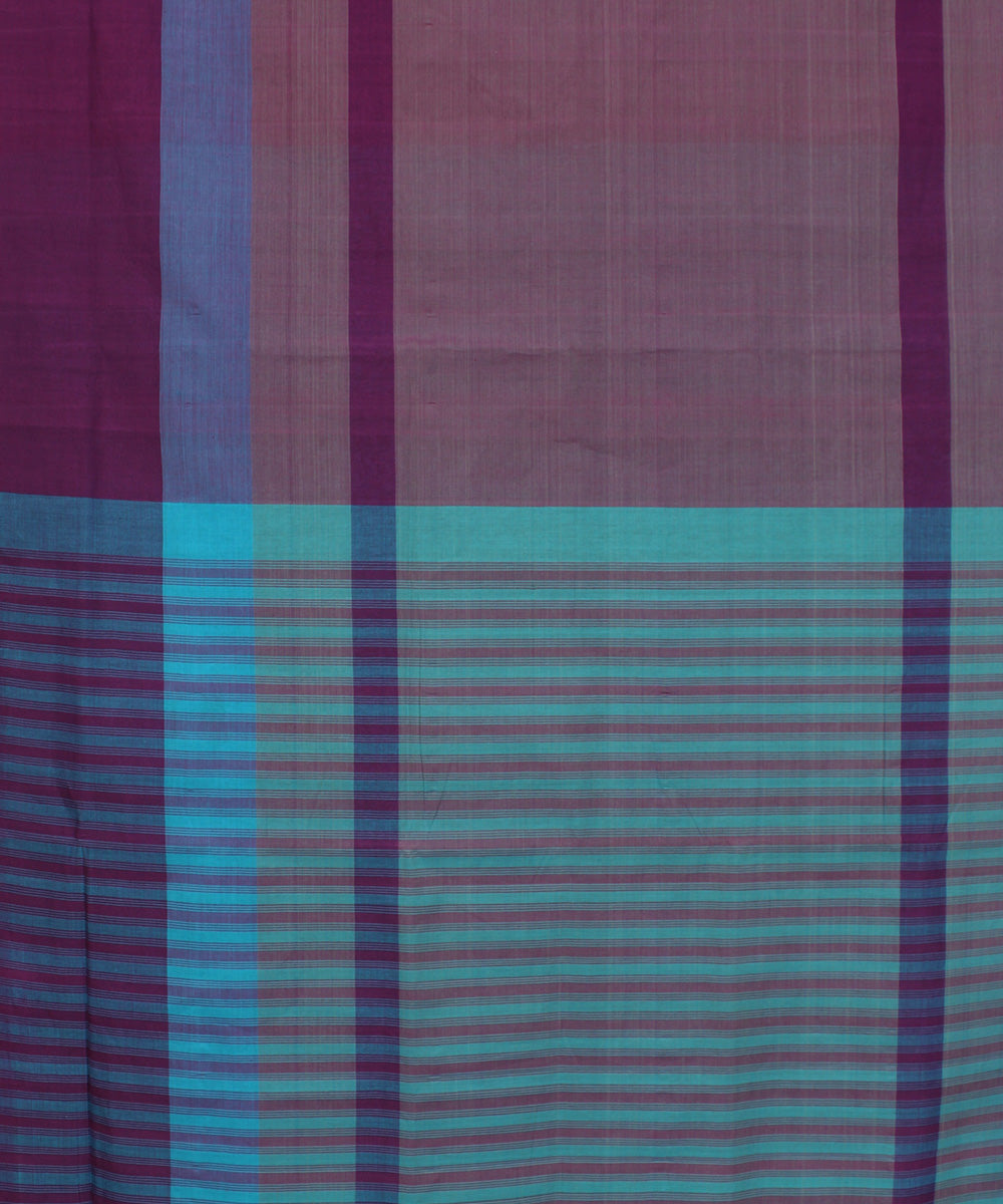 Light purple hand woven cotton mangalagiri saree