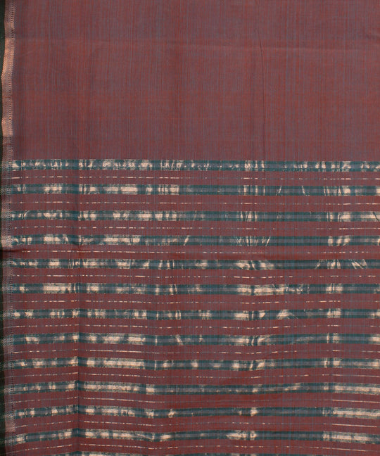 Dual shade mauve handwoven cotton mangalagiri saree