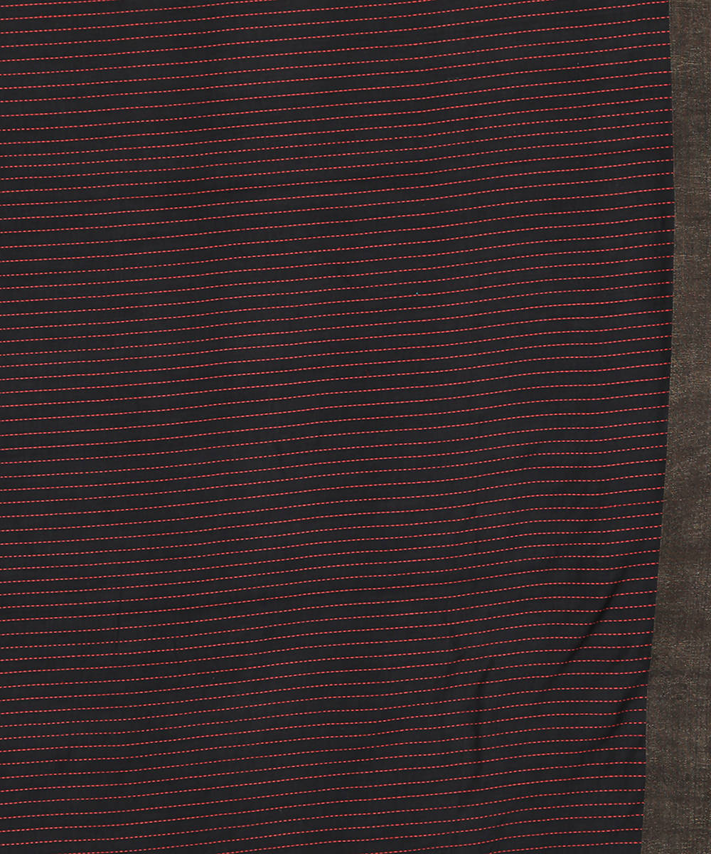 Red maroon handwoven tussar silk saree