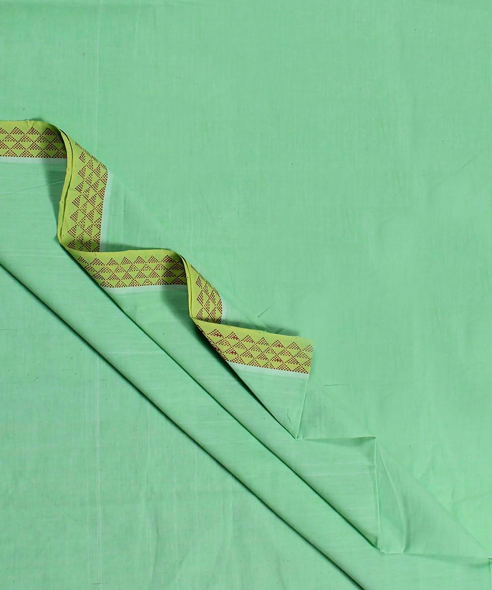 aqua beige handwoven cotton fabric