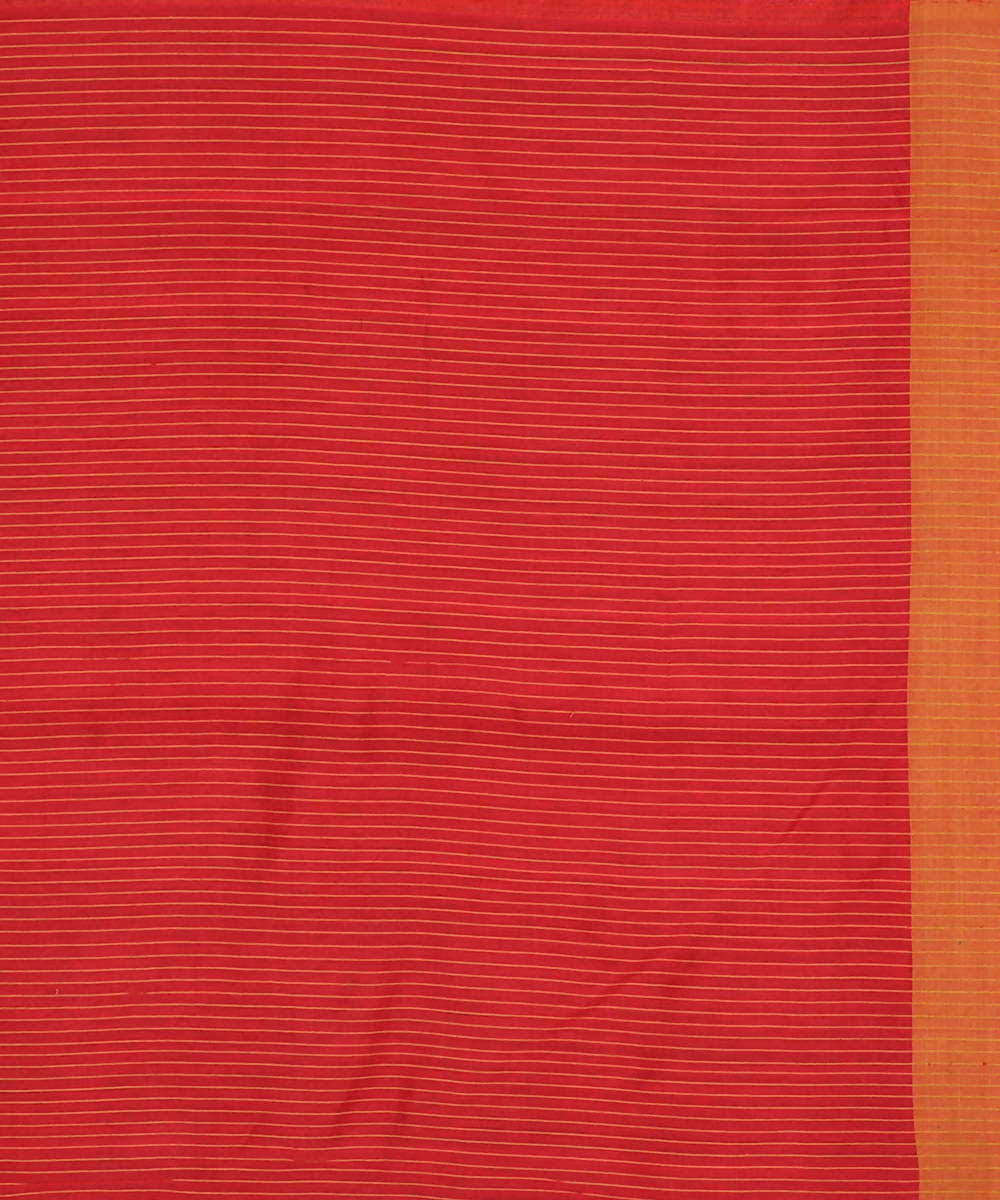 Red handwoven tussar silk saree