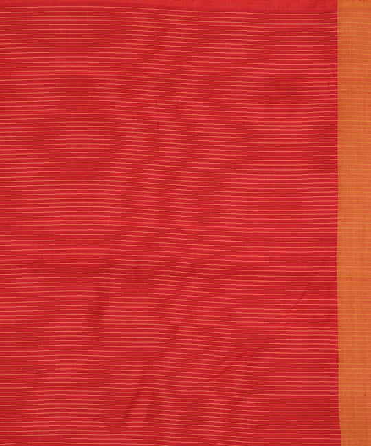 Red handwoven tussar silk saree