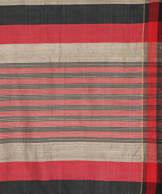 Beige handwoven tussar silk saree