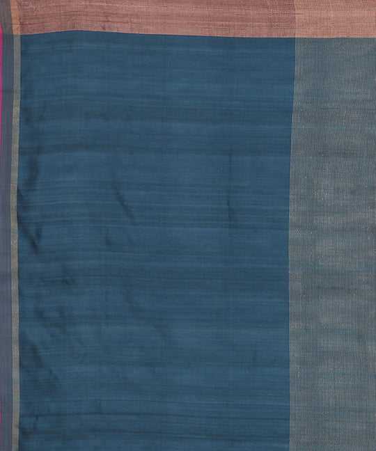Peach mauve handwoven tussar silk saree