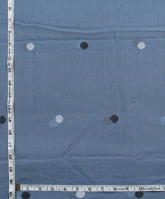0.62m Blue grey jamdani handloom cotton fabric