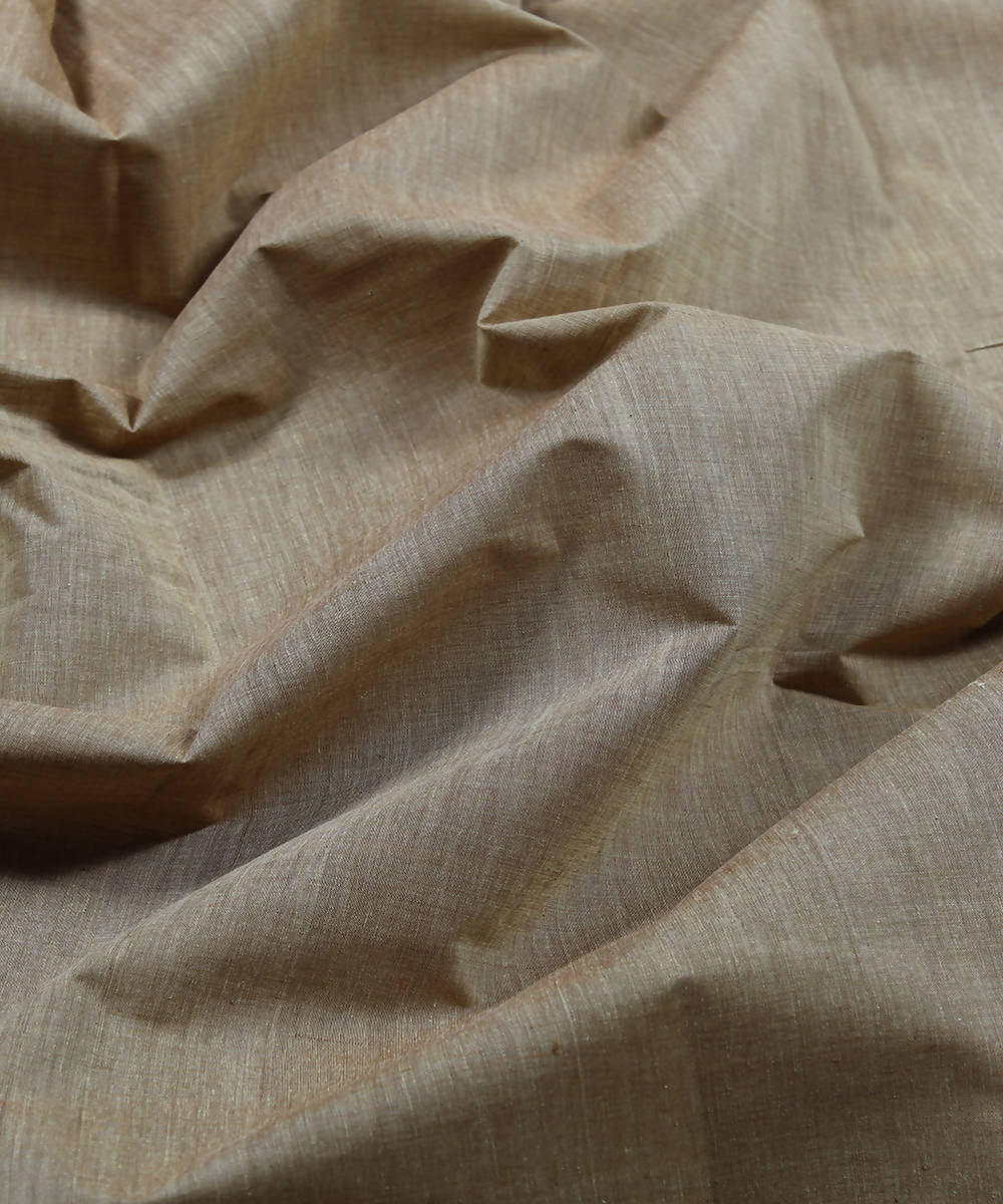 0.5m gold brown mangalgiri handwoven cotton fabric