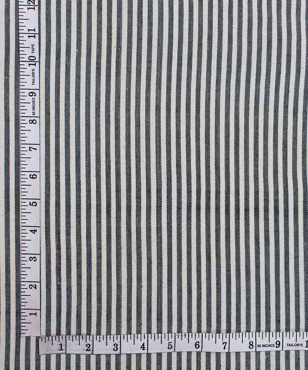 handloom black white handspun cotton fabric