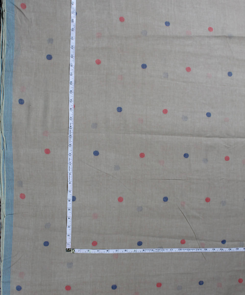 0.4m Beige muslin jamdani handloom fabric